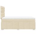 vidaXL Boxspring posteľ s matracom krémová 120x190 cm látka