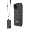 Guess puzdro pre iPhone 15 Plus 6,7" GUHCP15MP4TDSCPK čierne hardcase Crossbody 4G Metal Logo