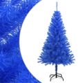 vidaXL Umelý vianočný stromček so stojanom, modrý 120 cm, PVC