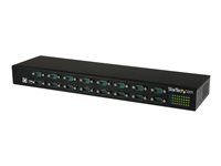 16 Port - COM Port Retention - Rack Mount and Daisy Chainable - FTDI USB na RS232 Hub (ICUSB23216FD) - Sériový adaptér - USB 2.0 - RS-232 x 16 - čierna