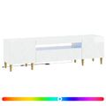 vidaXL LED TV kabinet Biela s vysokým leskom Kompozitné drevo