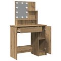 vidaXL toaletný stolík s LED Artisan Dub 86,5x35x136 cm