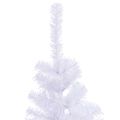 vidaXL Umelý vianočný stromček s 150 LED-i Biela 120 cm PVC a oceľ