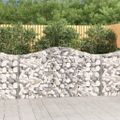 vidaXL Oblúkové gabiónové koše 8ks 200x30x100/120cm pozinkované železo
