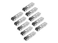 Lifetime Warranty (J4858C10PKST) - Transceiver modul SFP (mini-GBIC) (odpovedá: HP J4858C) - 1GbE - 1000Base-SX - multirežim LC - až 550 m - 850 nm (balenie 10) - pre HPE 1700, 2610, 6120, Switch XL 10/100/1000; HPE Aruba 2530, 2930F 24, 2930F 48, 5406