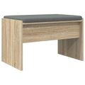 vidaXL Predsieňová lavica s vankúšom Sonoma dub 63 x 38 x 40 cm