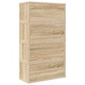 vidaXL Roh na skladovanie CD 4 ks Dub sonoma 40 x 17 x 17 cm