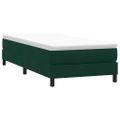 vidaXL Posteľný rám boxsping bez matracom tmavozelený 80x220 cm zamat