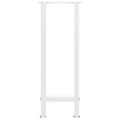 vidaXL Nohy konzolového stolíka biele 2 ks 28 x (72-73) cm oceľové