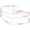 vidaXL Posteľný rám boxsping s matracom tmavozelený 100x200 cm zamat