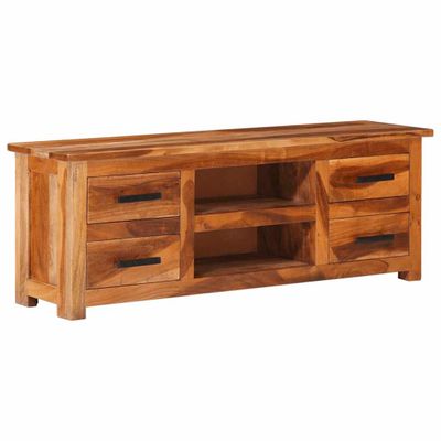 vidaXL TV skrinka 110x30x40 cm, tíkový masív