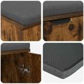 vidaXL Predsieňová lavica s vankúšom Údený Dub 100 x 38 x 46 cm