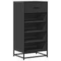 vidaXL Regál na topánky čierna 48x38x97,5 cm spracované drevo