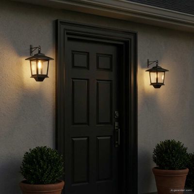 vidaXL Nástenná lampa 2 ks Čierna 19 x 14 x 25 cm Nerezová oceľ a ABS