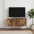 vidaXL Nástenná TV skrinka Nástenný Dymový dub 78,5 x 41 x 30 cm
