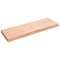 vidaXL Kúpeľňová doska bledohnedá 120x40x(2-6) cm ošetrený masív