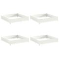 vidaXL Obrubník trávnika 4 ks 100 x 100 x 20 cm Oceľ Biela