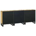 vidaXL Komoda set 3 ks Prírodná 180 x 33 x 75 cm Masívne mango drevo