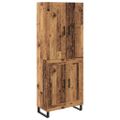 vidaXL Highboard 2 ks Staré drevo 69,5 x 34 x 180 cm