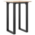 vidaXL Jedálenský stolík v tvare O 50x50x75 cm borovica a oceľ