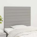 vidaXL Čelo postele svetlosivé 80x5x118/128 cm látkové