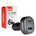 Nabíjačka do auta Quick Charge s voltmetrom AMiO-04178