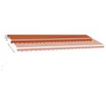 vidaXL Samostatne stojaca automatická markíza 500x300cm oranžovo-hnedá