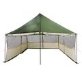 vidaXL Rodinný stan Zelená 450 x 400 x 265 cm Polyester a oceľ