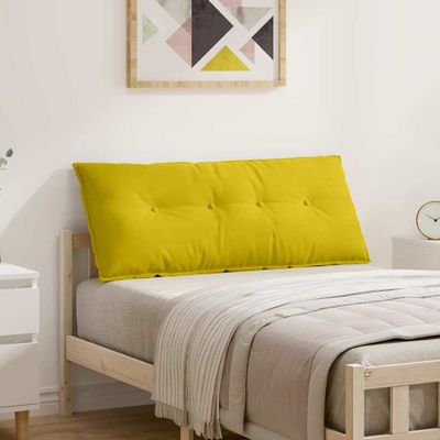 vidaXL Poduška na chrbát Žltá 120 x 50 cm Kordúrová tkanina