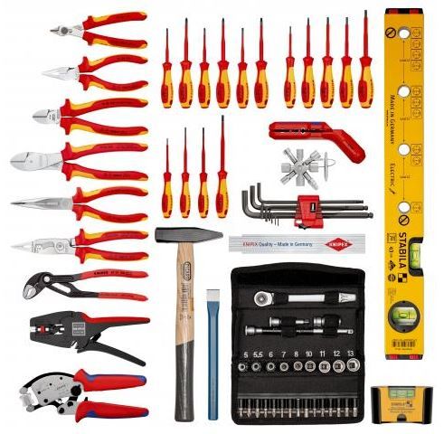 Knipex, 00 21 06, Základný kufr s náradím - elektro+