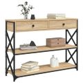 vidaXL Konzolový stolík dub sonoma 100x28x75 cm kompozitné drevo