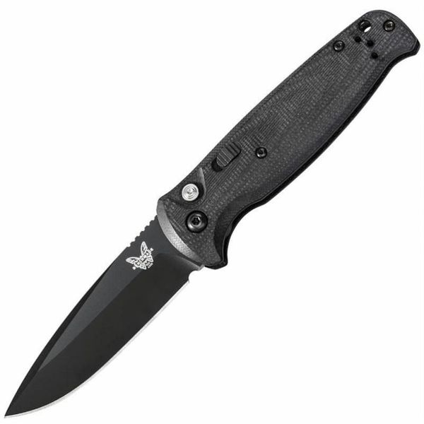 Benchmade 4300BK CLA automatický vreckový nôž 8,6 cm, celočierna, G10