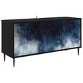 vidaXL TV skrinka RAALTE 102 x 33 x 51 cm Čierny dub Kompozitné drevo
