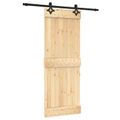 vidaXL Posuvné dvere 80 x 210 cm Masívne borovicové drevo (neupravené)