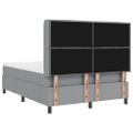 vidaXL LED box s pružinami s matracmi Svetlosivá 160 x 200 cm látka