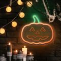 Neon PLEXI LED HAPPY PUMPKIN orange green FPNE10 Forever Light