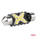 LED žiarovka CANBUS 12SMD Festoon C5W 2016 41mm White 12/24V AMiO-04238