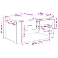 vidaXL Konferenčný stolík Čierny dub 80 x 50 x 40 cm Kompozitné drevo