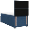 vidaXL LED boxspring posteľ s matracom Modrá 80 x 200 cm Látka