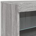 vidaXL Komoda s LED svetlami sivá sonoma 123x37x67 cm