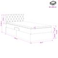 vidaXL Úložná posteľ s čelnou doskou Tmavozelená 90 x 190 cm Zamat