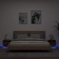 vidaXL Nočné stolíky s LED svetlami 2 ks dymový dub 40x39x37 cm