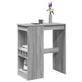 vidaXL Barový stôl s policami sivý sonoma 90x47,5x103,5cm kompoz.drevo