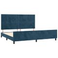 vidaXL Rám postele bez matraca tmavomodrý 200x200 cm zamat