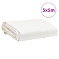 vidaXL Celta biela 5x5 m 650 g/m²