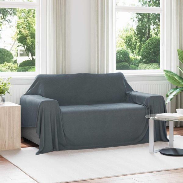 vidaXL Prikrývky na hodenie 6 pcs Tmavo šedá 280 x 210 cm Flís