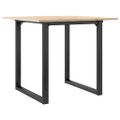 vidaXL Jedálenský stolík v tvare O 80x80x75 cm borovica a oceľ