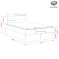 vidaXL Polohovací postel s matrací Tmavosivá 120 x 200 cm Zamat