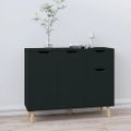 vidaXL Komoda, čierna 90x30x72 cm, kompozitné drevo