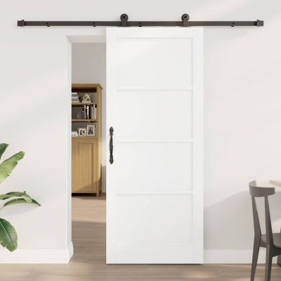 vidaXL Posuvné dvere ORKDAL Biela 83 x 202 cm Borovicový masív